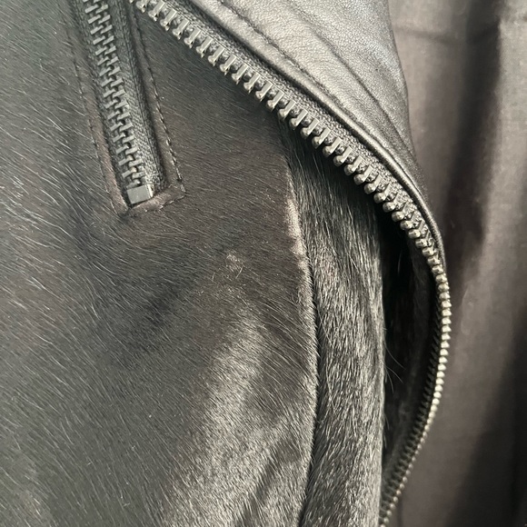 Muuba black leather and horse hair jacket, fitted size 8. - Picture 5 of 6